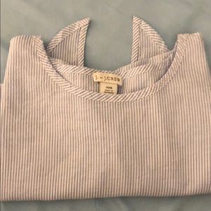 J. Crew Factory Tie Front Blue Stripe XXS